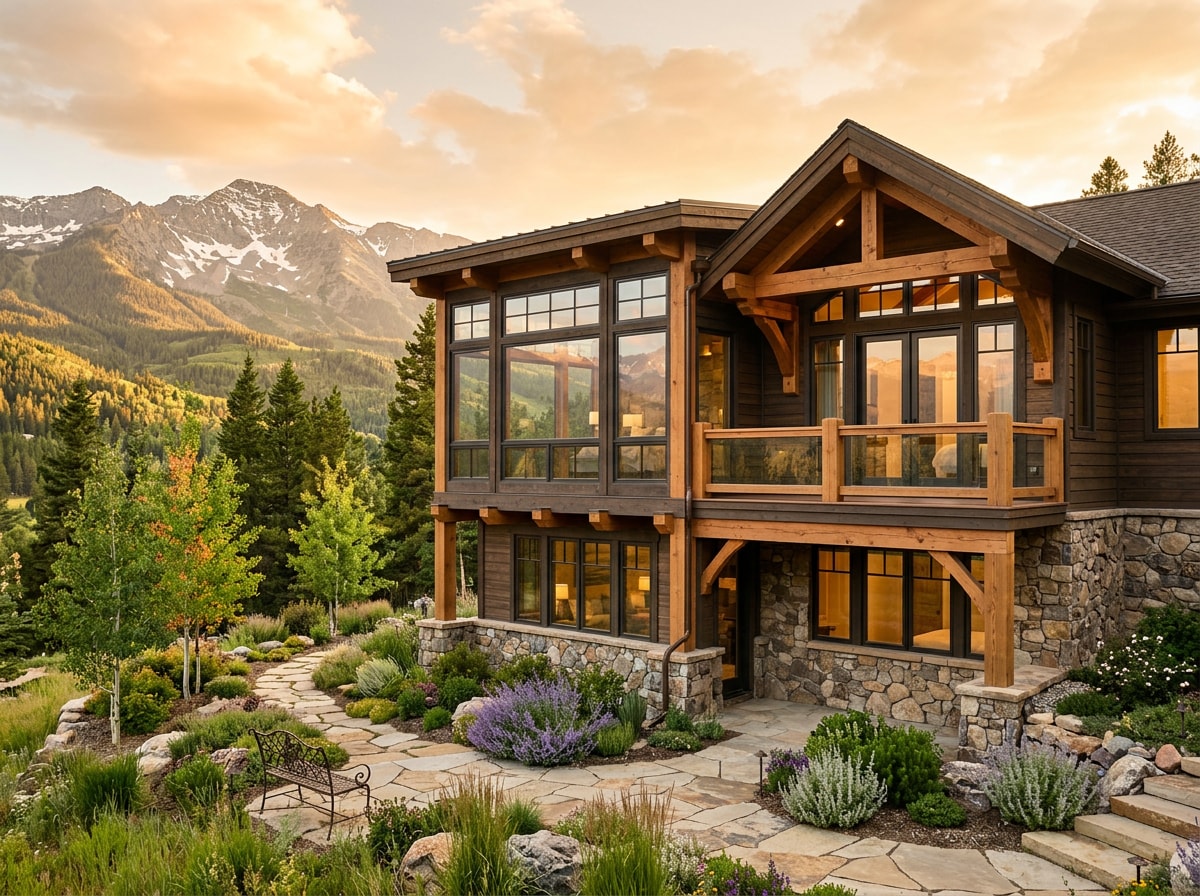 Finished luxury master suite addition with mountain views on a Bayfield, Colorado property
