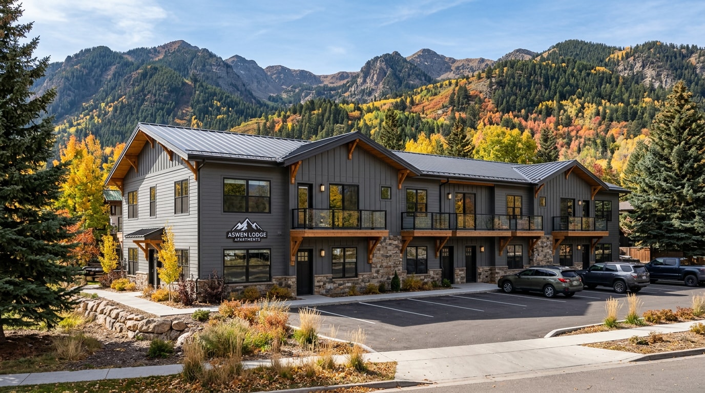 Renovated multi-family apartment building exterior in Bayfield, Colorado