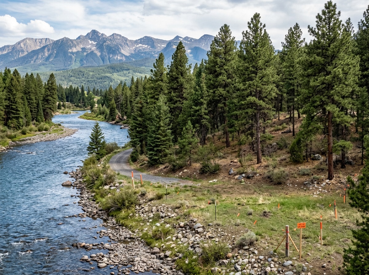 South Fork Colorado mountain lot with river frontage suited for new custom built homes