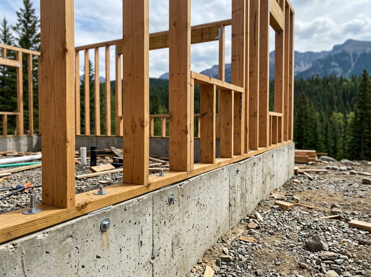 Foundation and framing underway on a custom mountain home build in South Fork, Colorado